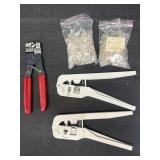 Modular plug & ratcheting crimping tool w/