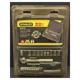 Stanley 22 Piece Socket Set 1/4 Drive MM & SAE