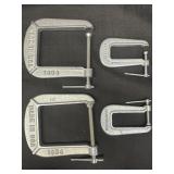 (4) Adjustable Clamp Company 1410 & 1434 C-Clamp.