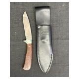 Ka-Bar 1240 hunting knife & sheath, 4in blade