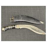 Lion Head Pommel Kukri knife w/scabbard