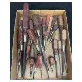 Irwin & misc wooden handle screwdrivers