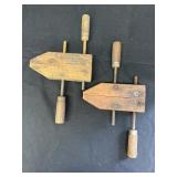 2 Jorgensen wooden hand screw 8' clamps