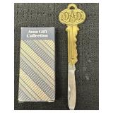 Avon gift collection Dad Brass Key pen Knife