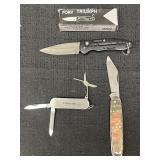 (3) Vtg. Novelty, Fory Triumph, & stainless knives