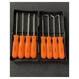 8pc pick/screwdriver set w/plastic storage case