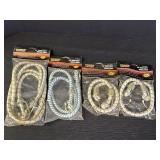 4 new heavy duty bungee cords, 72in, 36in, 2-24in