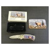 Wildlife Collection Elk Folding Knife w/
