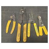 Variety of wire strippers and cutters