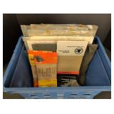 Variety of Sanding paper in plastic crate