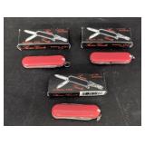 (3) Swiss Gents surgical steel pocket knives