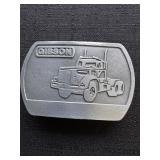 Pewter Belt Buckle; Gibson & Semi Design
