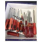 Variety of screwdrivers - flathead, multi-bit,