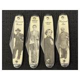 Commemorative Civil War figures pocket knifes