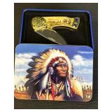 Native Indian Collector's pocket knife in themed