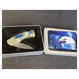 Collectible wildlife eagle pocket knife in themed