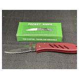 Stainless steel folding lock back pocket knife