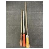 (3) Vtg. Metal file set
