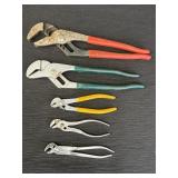 Variety of groove-joint pliers, larger 2 are