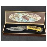 Carved Bear Knife w/ Case