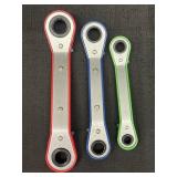 (3) Offset/Left & right hand Ratcheting Wrenches