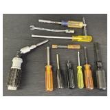 Various nut drivers, extensions, misc