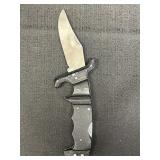 Stainless folding lockback hunter knife