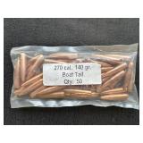 270 caliber rifle copper-jacketed boat tail