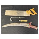 3 saws - Corsair 16in blade miter saw, X-Acto