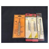 Spring load punch, 2 jiffy center punch, &