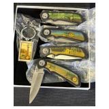 John Deere Tractor Collection pocket knife set, 4