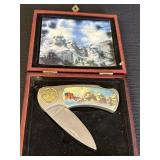 Patriotic folding pocket knife, collectible in