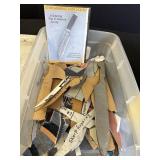 Variety of cardboard & metal knife patterns & DVD