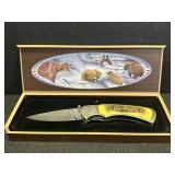 Maxam collectors edition bear folding knife w/