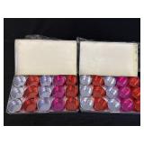 2 tins, 15pc each, 1-7/16in storage containers,