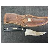 Schrade Old Timer Sharpfinger Knife w/ leather
