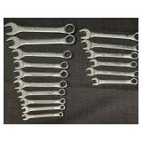 Variety sized drop forged steel combo wrenches