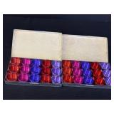 2 tins, 15pc each, 1-7/16in storage containers,