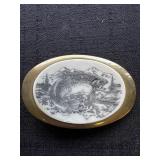 Solid Brass Trout Belt Buckle