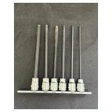 6pc 3/8' drive metric long speed hex driver set