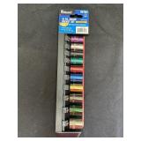 Pittsburgh 10pc color metric socket set
