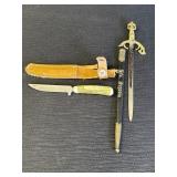 Wisconsin Dells souvenir knife & souvenir letter