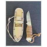 M Tech fixed blade knife, 440 steel, canvas