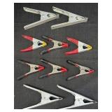 Variety sized metal spring clamps
