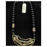 1928 Black Beaded Necklace
