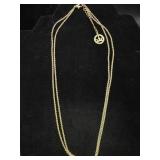 Trifari two strand gold tone necklace