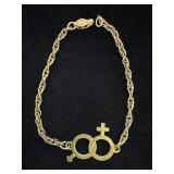 Speidel USA Gold Tone Symbol Bracelet