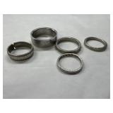 Variety of Silver Tone Costume Rings
