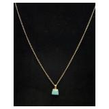 Marked 585 14K Purse Pendant & GF Chain