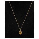 585 Gold Necklace Chain w/ unmarked pendant